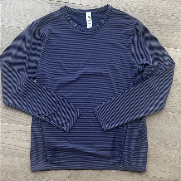 90 Degree by Reflex Seamless Caddy Long Sleeve Shirt Blue White Size XL New NWT - Picture 2 of 7